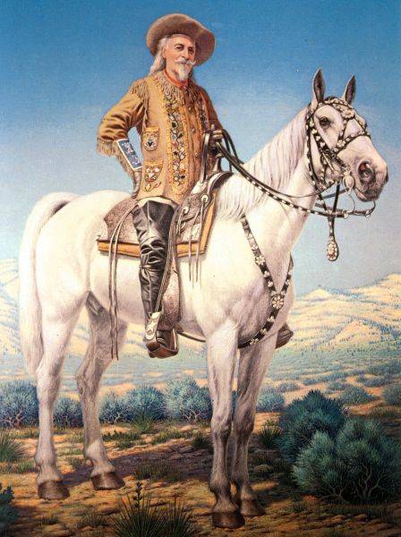 A magnificent 1916 portrait of Buffalo Bill dressed in all his finery.