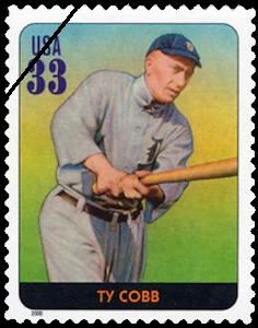 U.S. postage stamp honoring Ty Cobb